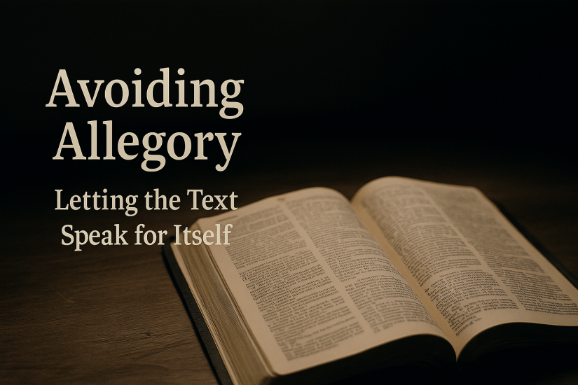 Avoiding Allegory — Letting the Text Speak for&nbsp;Itself