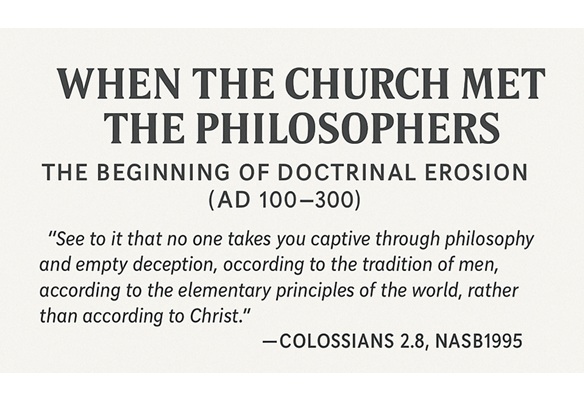 When the Church Met the Philosophers — The Beginning of Doctrinal&nbsp;Erosion